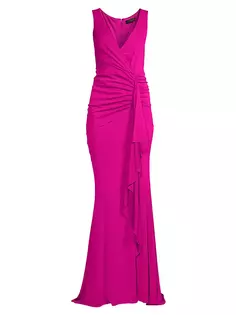 Каскадное драпированное платье без рукавов Donna Karan New York, розовый