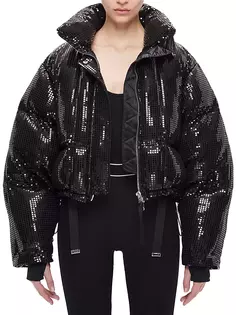 Укороченная куртка-пуховик Disco с пайетками Shoreditch Ski Club, черный