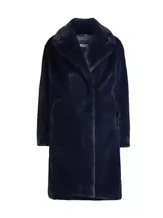 APPARIS x MANSUR GAVRIEL Пальто из искусственного меха Stella Apparis, цвет blackberry