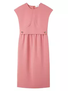 Платье миди из кади без рукавов Collection Line St. John, цвет rouge