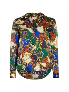 Шелковая рубашка с филигранным принтом Tyler L&apos;Agence, цвет multi butterfly chain L'agence