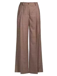 Широкие брюки «Принц Уэльский» Rosso35, серо-коричневый