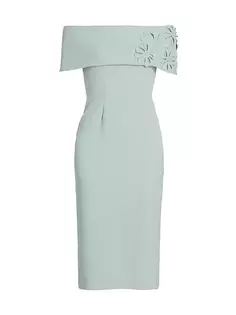 Коктейльное платье с открытыми плечами Catherine Regehr, цвет pale blue