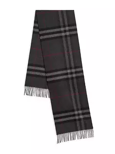 Кашемировый шарф в клетку Giant Check Burberry, цвет charcoal