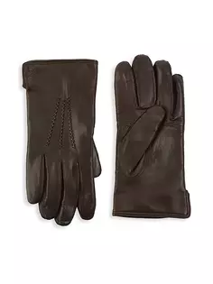 КОЛЛЕКЦИЯ Кожаные перчатки Touch Tech Saks Fifth Avenue, коричневый