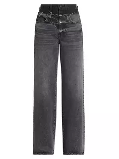 Обновленные джинсы Eva с двойной талией Slvrlake, цвет shadow coal