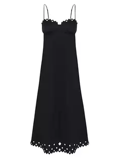 Платье макси Tess из смесового хлопка Vix By Paula Hermanny, черный