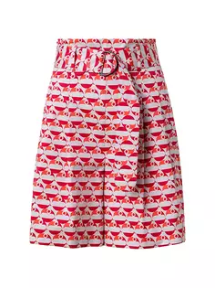 Хлопковые шорты-бермуды «Пеликан» Akris Punto, красный