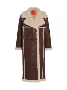 Длинное пальто из искусственного меха Jetz Simon Miller, цвет choco brown