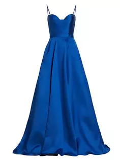 Платье из микадо без рукавов Vihaan Vera Wang Bride, синий
