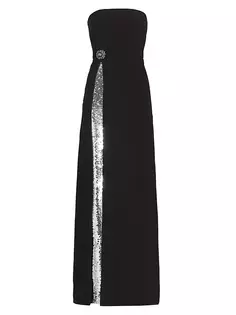 Платье без бретелек из крепа с пайетками Ivy Sachin &amp; Babi, цвет black silver