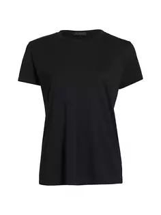 Свободная футболка с круглым вырезом Saks Fifth Avenue, черный