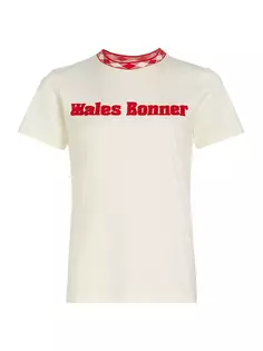 Футболка с оригинальным логотипом Wales Bonner, слоновая кость