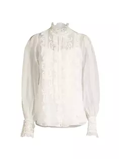 Полупрозрачная блузка Maison с вышивкой Kobi Halperin, слоновая кость