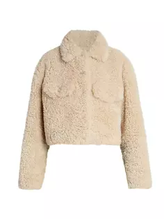 Куртка из искусственной овчины свободного кроя Fazia Isabel Marant Étoile, экрю