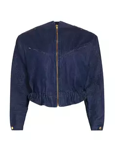 Укороченная джинсовая куртка на молнии Frame, цвет rinse