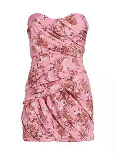 Мини-платье без бретелек с цветочным принтом Bloom Line &amp; Dot, цвет rose