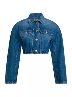 Укороченная джинсовая куртка Versace, синий