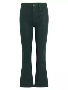 Укороченные расклешенные джинсы Callie со средней посадкой и покрытием Joe&apos;S Jeans, цвет forest green