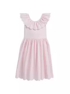 Хлопковое платье для маленьких девочек и девочек Bella Bliss, цвет pink seersucker stripe