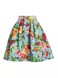Плиссированная юбка в виде розы Carolina Herrera, мультиколор