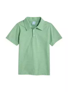 Полосатая рубашка-поло для маленьких мальчиков и мальчиков Bella Bliss, цвет blue green