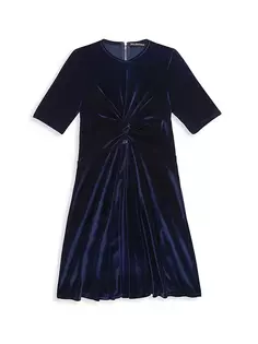Платье с узлом Nora для девочек Miss Behave, темно-синий