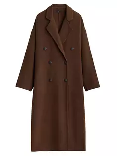 Полушерстяное пальто Thea с разрезом Rag &amp; Bone, цвет dark brown