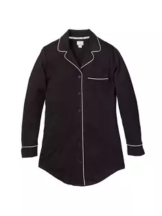 Хлопковая ночная рубашка пима Petite Plume, черный