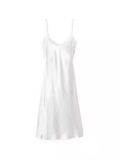 Шелковая ночная рубашка-комбинация Cossette Petite Plume, белый