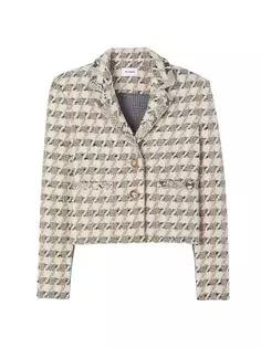 Твидовый пиджак с узором «гусиные лапки» St. John, мультиколор