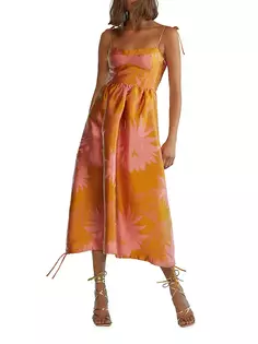 Жаккардовое платье без бретелек Cynthia Rowley, цвет sorbet
