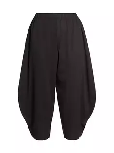 Укороченные трикотажные брюки-баллоны Pleats Please Issey Miyake, черный