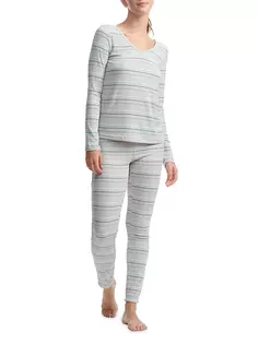 Полосатая пижама с длинными рукавами Splendid, цвет winter retreat stripe