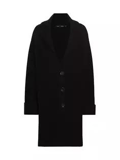 Длинное пальто из смеси альпаки Proenza Schouler, черный