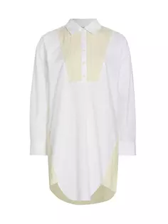 Гибридное платье-рубашка из шерсти и кашемира Naadam, белый