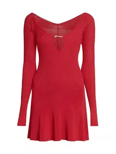 Мини-платье Pralu с логотипом Jacquemus, красный