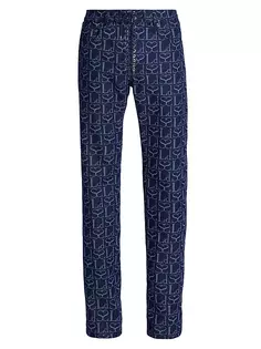 Широкие джинсы унисекс с монограммой на шнуровке Ludovic De Saint Sernin, цвет indigo monogram