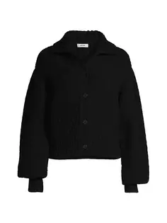 Куртка-свитер в рубчик Jason Wu, черный