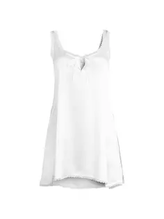 Шелковое мини-платье без рукавов Taormina Anzu Andine, белый