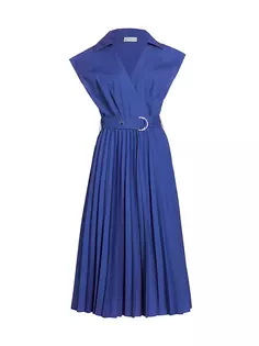 Плиссированное платье миди Noa с запахом Elie Tahari, цвет sailor
