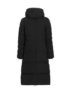 Стеганое пальто с капюшоном Burniston Burberry, черный