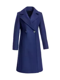 Двубортное шерстяное пальто Maximilian, синий