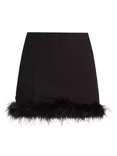 Мини-юбка Dax с перьями En Saison, черный