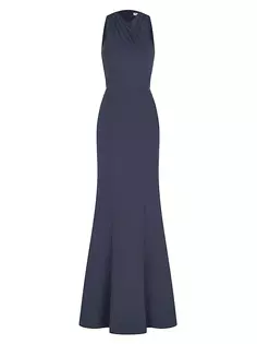 Платье-футляр Talia из эластичного крепа Kay Unger, цвет prussian blue