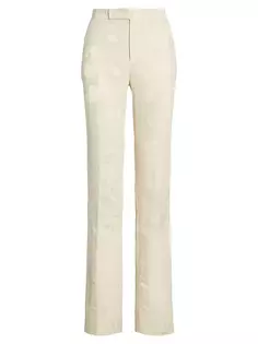 Жаккардовые брюки Seth с цветочным принтом Ralph Lauren Collection, цвет butter