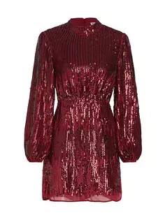 Мини-платье Samantha с пайетками Rixo, цвет ombre embellishment burgundy