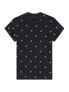 Двухслойная приталенная футболка из тюля 4G Givenchy, черный