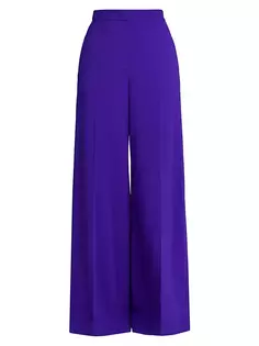 Плиссированные широкие брюки Moschino, фиолетовый