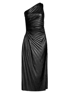 Платье миди на одно плечо Solie с покрытием Delfi, черный